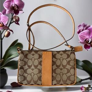 Coach Tan and Brown crossbody Women's Bag